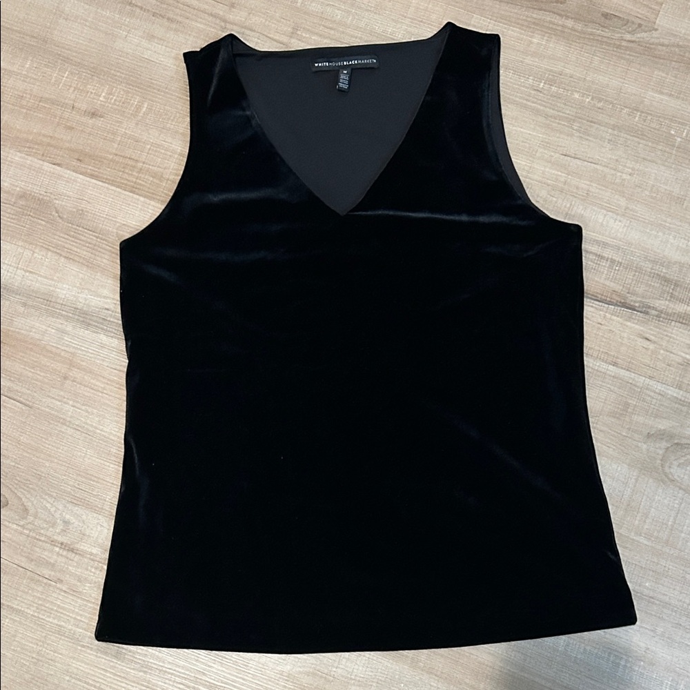 White House Black Market Black Velvet Tank Top